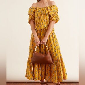RHODE RESORT Frida Floral Midi Dress